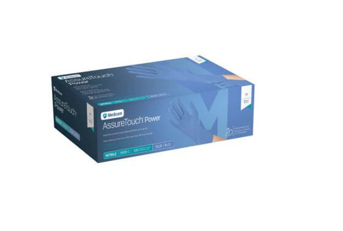 Medicom AssureTouch Power Extended Cuff Nitrile Glove (12" Cuff) 100/box - Extra Small