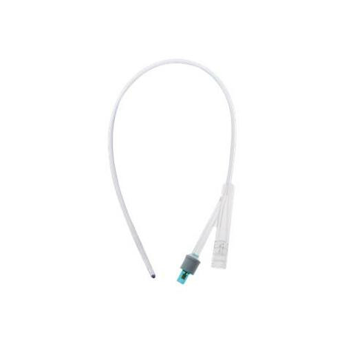 Foley Catheter, 100% Silicone, 14Fr x 5cc, Two Way, Sterile, Latex Free, 10/box