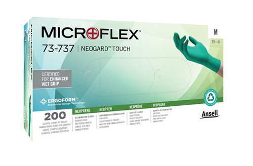 MicroFlex Neogard Touch Neoprene Green Gloves 200/box