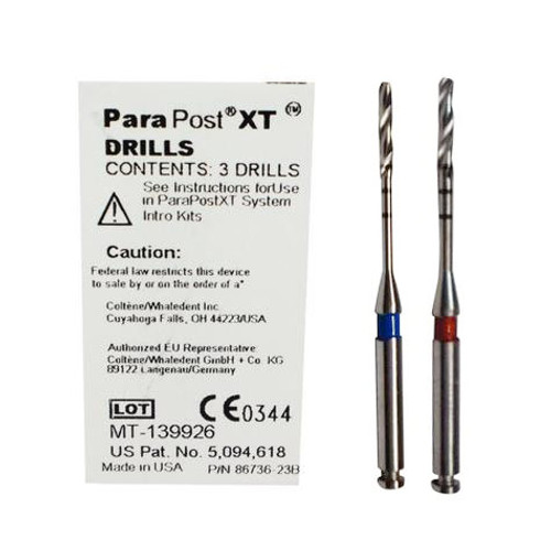 Coltene ParaPost XT Drills Three-Fluted, 3/pkg