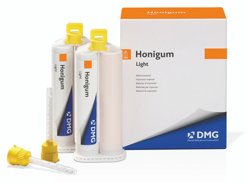 DMG Honigum Light, Impression Material  2x50ml Cartridges, 10 Automix and Intra-Oral Tips