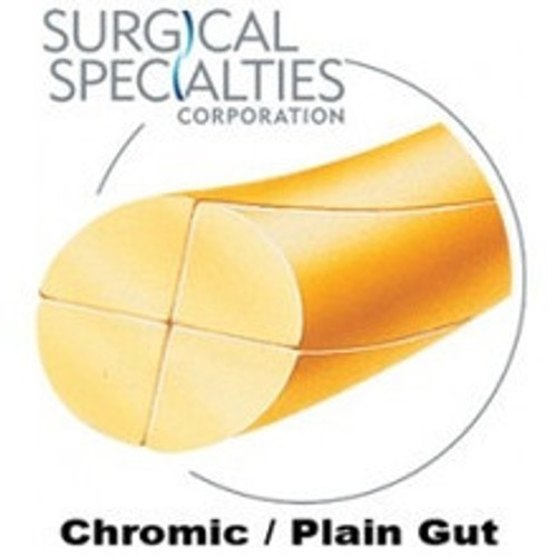 Look Suture 5-0 Chromic Gut 18" C26, 1/2 Circle 598B. 12/box