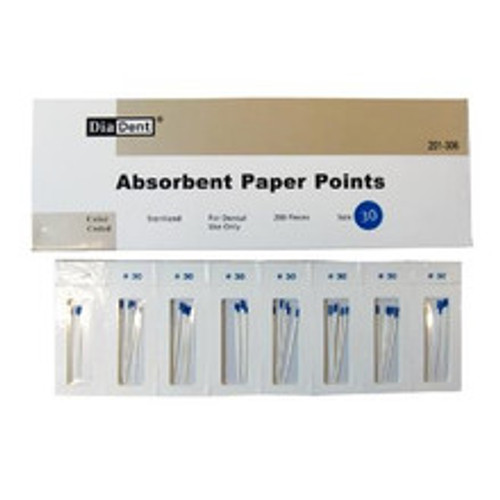 DiaDent Paper Point ISO Sizes Cell Pack, 200/box