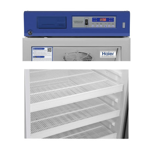 Haier Upright Vaccine Refrigerator, 4 shelves.