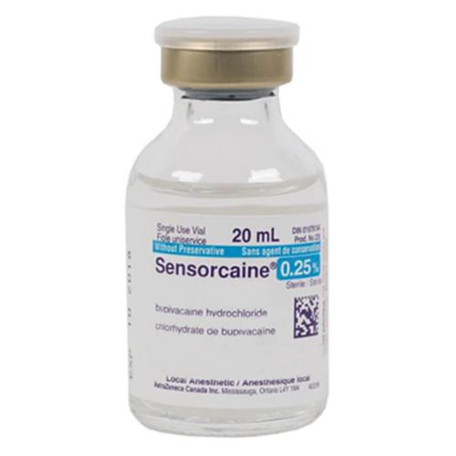 Aspen Sensorcaine 0.25% Plain SU Vial, 10x20ml/tray