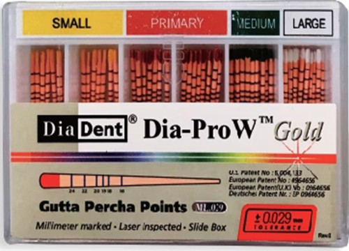 Dia-Pro W Gold Gutta Percha, 60/box