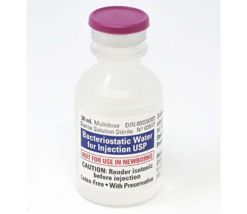 Bacteriostatic Sterile Water For Injection 30ml, each