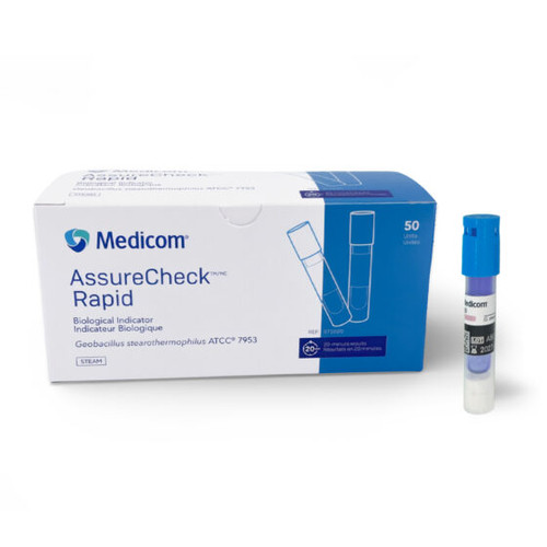 Medicom AssureCheck Rapid Biological Indicators 20 minutes, 50/box