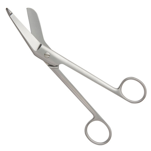 Medline Lister Safety Angled Bandage Scissors SS Floor 7.25" Sterile, each