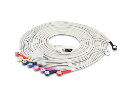 ECG Cable Lead wire One piece Snap Style