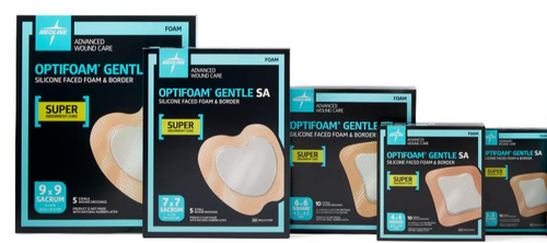 Medline Optifoam Gentle SA Silicone-Faced Foam Wound Dressing