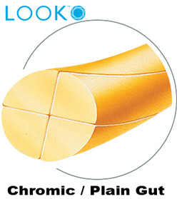 Look Chromic Gut Suture 6-0, 12"/30cm, C1, 11mm 3/8 Circle. 12/box