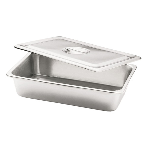 Dukal Instrument Tray with Strap Handle Cover,  Stainless Steel, 12"x8"x2", each