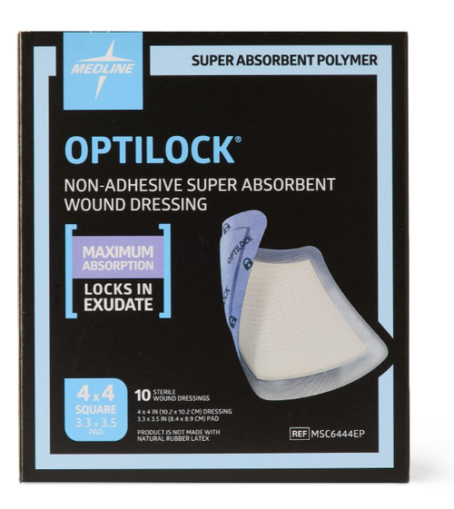 Medline OptiLock Nonadhesive Super Absorbent Wound Dressings