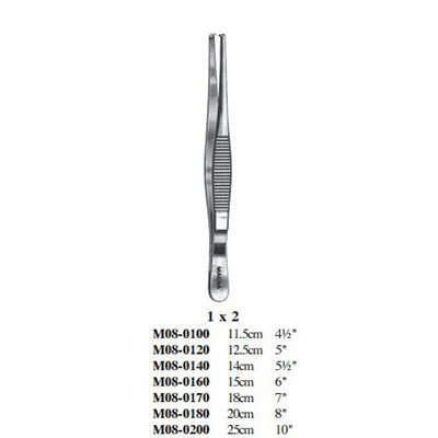 Almedic Magna Tissue Forcep 1x2 Teeth, each