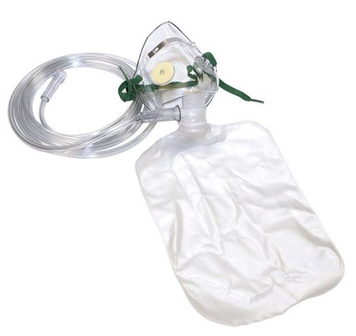 Adult Total Non-Rebreathing Oxygen Mask with 2 Side Valves and 7' (2.1 m) Sure Flow Tubing