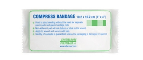 First Aid Compress Bandage 6" x 6"