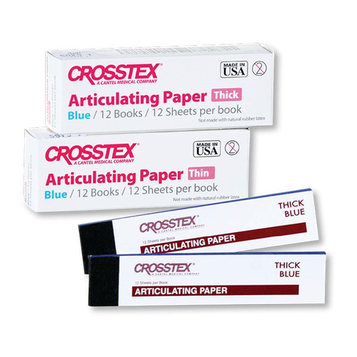 Crosstex Articulating Paper Thin Blue Size .0028"  144 sheets/box