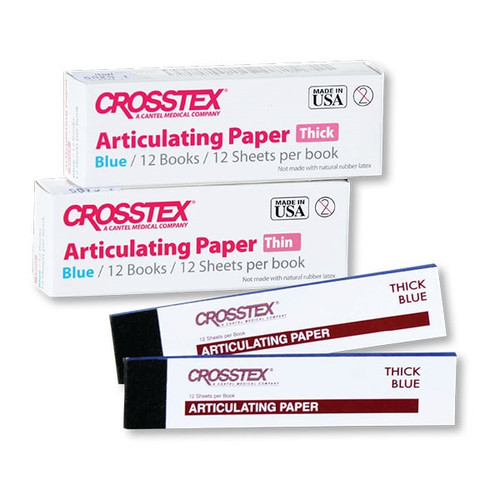 Crosstex Articulating Paper Thick Blue Size .0031"  144 sheets/box