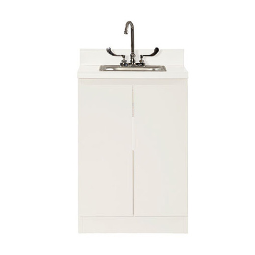 UMF Modular 24" Base Cabinet with Two Doors, Sink and Faucet , Quiet White
