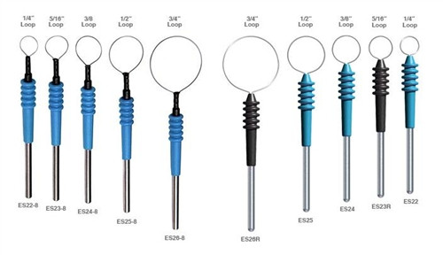 Bovie Aaron ES24R Reusable 3/8 Short Shaft Loop Electrode, Non-Sterile - 1/each