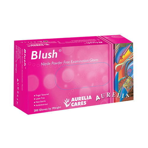 Aurelia BLUSH Pink Nitrile Powder Free Gloves