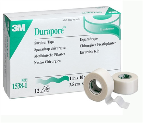 3M Durapore Surgical Silk-Like Cloth Tape 1" 12/box