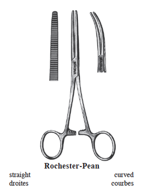 Rochester-Pean Forceps 10.25" Straight Stainless Steel - Almedic