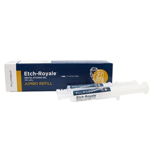 Pulpdent Etch-Royale 37% Etching Gel Jumbo Refill , 2x25mL syringes