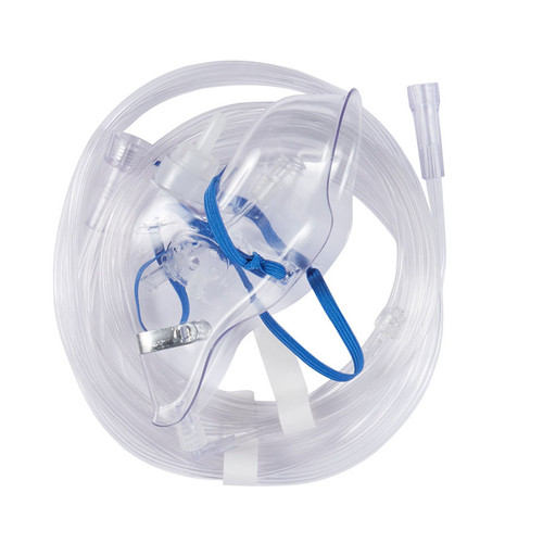 Oxygen Mask with ETCO2 Monitoring, Elongated Style, Adult , each