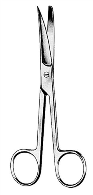 O.R. Scissors, Curved, Sharp/Blunt, 5 1/2", Floor Quality - AMG