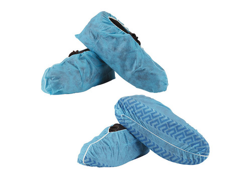 Shoe Covers, Blue, Non-Skid 100/box