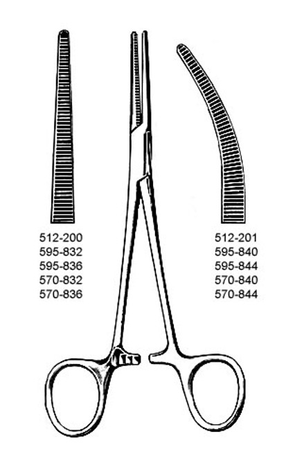 Crile Forcep 5.5" Straight, Floor Quality Stainless Steel - AMG