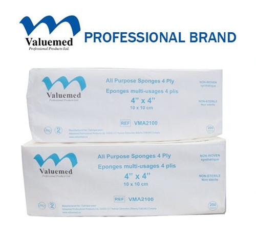 Valuemed Professional Premium Non-Woven Gauze 4x4 4ply 2000/case