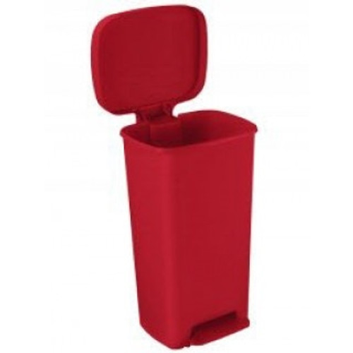 Garbage Can 52qt Plastic Red