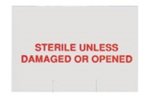 Contact Labels -  Paper, Red "Sterile unless damaged or opened" 800/roll