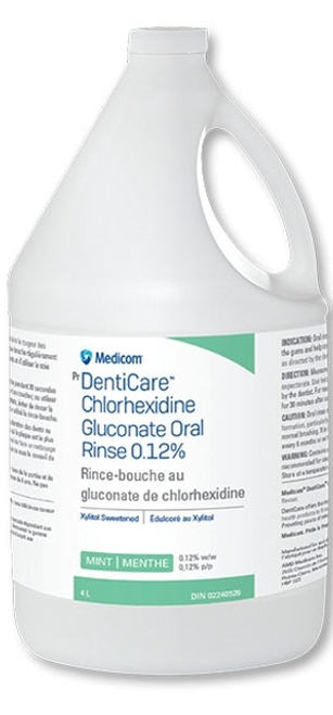 Medicom DentiCare Pro-Rinse 0.12% Chlorhexidine Gluconate 4 Litre Mint
