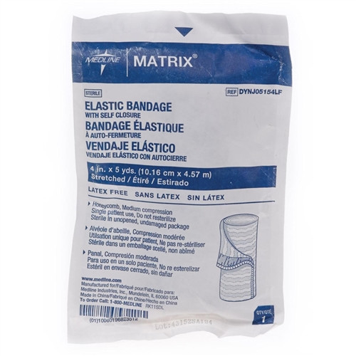 Matrix Wrap Elastic Bandages 4" x 5yds, Sterile, Latex Free, 20/case