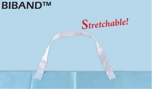 Plasdent Disposable BIBAND White Stretchy Bib Bands 250/box