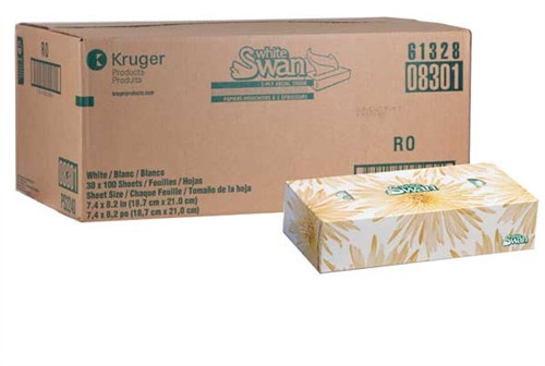 White Swan Facial Tissue White 100/box 30box/case