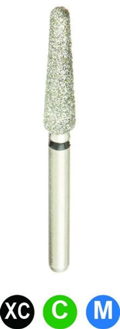 Crosstech Diamond Burs C4LL 850-199, Fine, Round End Taper, 5/pkg