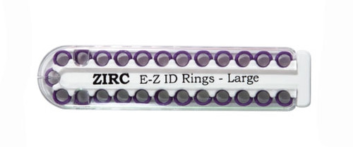 Zirc E-Z ID Rings Large 1/4" Neon Purple 25/pkg