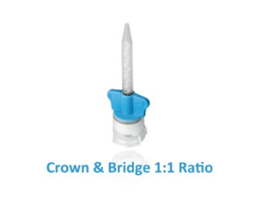 DX Mixer 160 Mixing Tips Crown & Bridge 1:1 Ratio Blue/White 48/bag