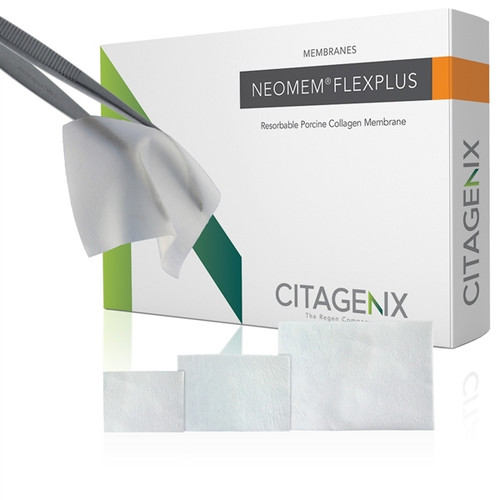 Citagenix Neomem FlexPlus hydrates quickly and handling characteristics make surgical placement easy. It can be repositioned easily and placed wet or dry and with either side up