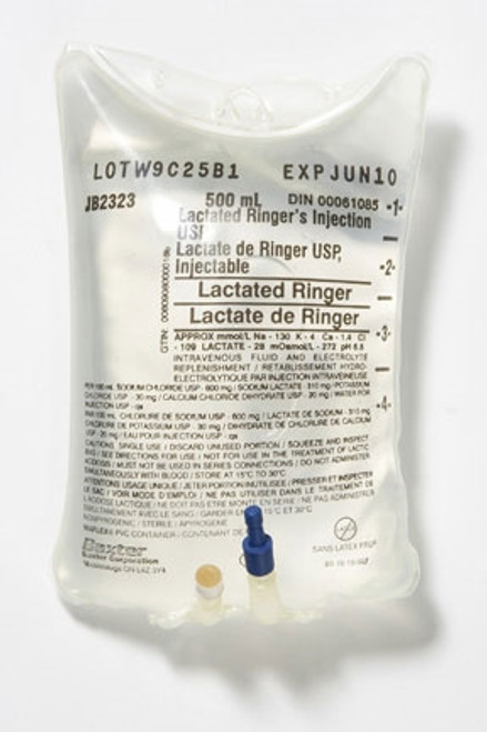 Baxter Lactated Ringers I.V. Solution 500ml Bags
