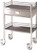 Stainless Steel Cart with 2 Shelves & 1 Drawer on Top 25.6"L, 18"W, 39.6"H