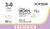 J&J Ethicon Suture VCP393H Vicryl Plus Violet, 3-0, FS-2, 18"/45cm, 36/box