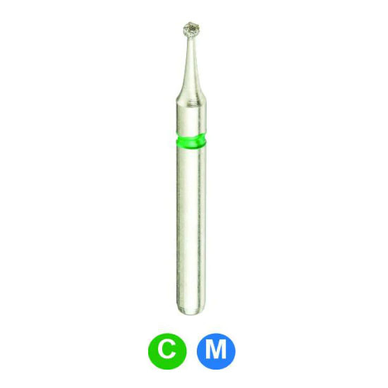 CROSSTECH Dental Diamond Burs - Round 801/016XF, Extra Fine Grit, 5-Pack (Multi-Use)