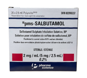 Sultio Inhaler pms-Salbutamol 2mg/mL Inhalation Solution (20x2.5ml) | DIN 02208237