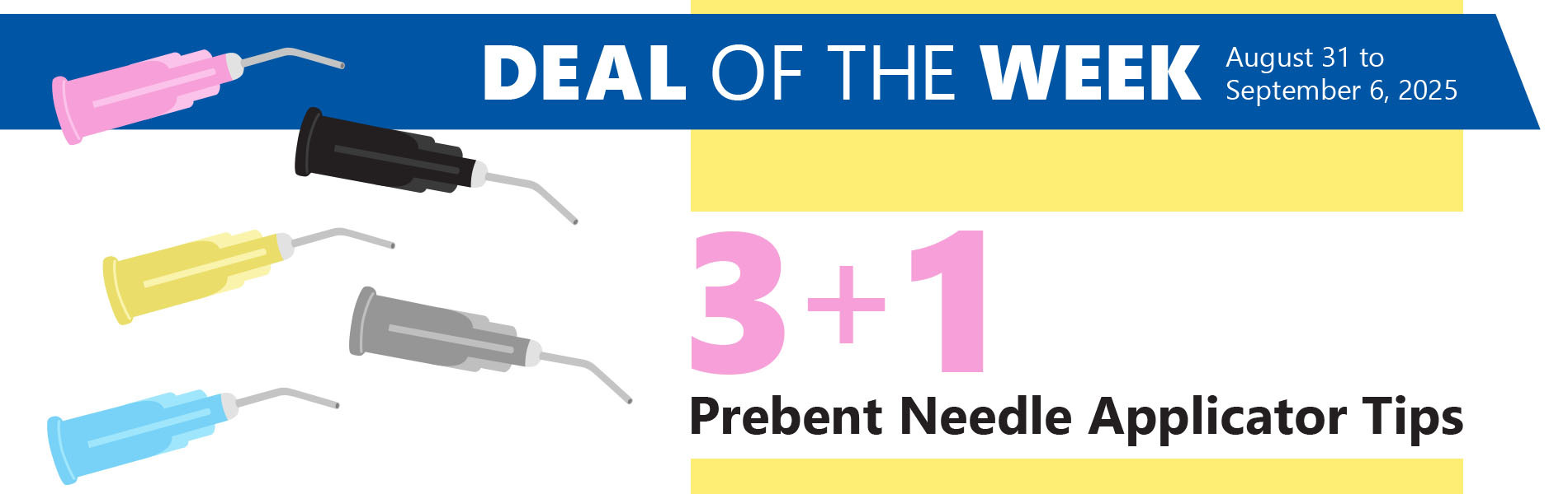 prebent needle applicator tips